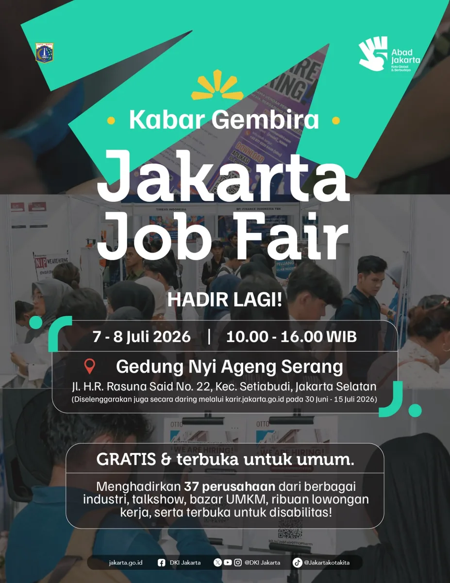 Job Fair Kabupaten Blora 2026 (Suku Dinas TKTE Wilayah Kabupaten Blora Barat) : 7-8 Juli 2026